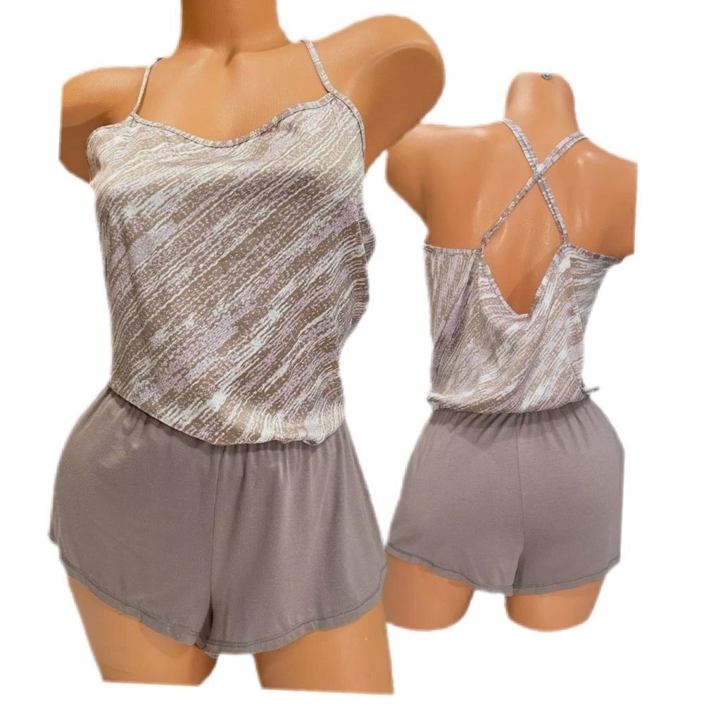 Victoria’s Secret satin / cotton Sleep lingerie romper babydoll Pajama